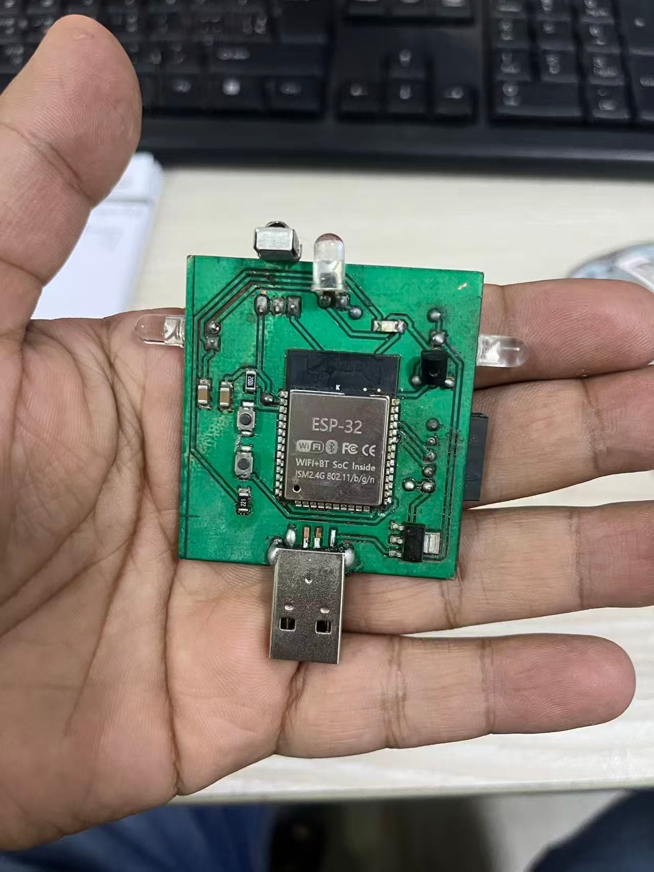 Assembled ESP32 IR remote board